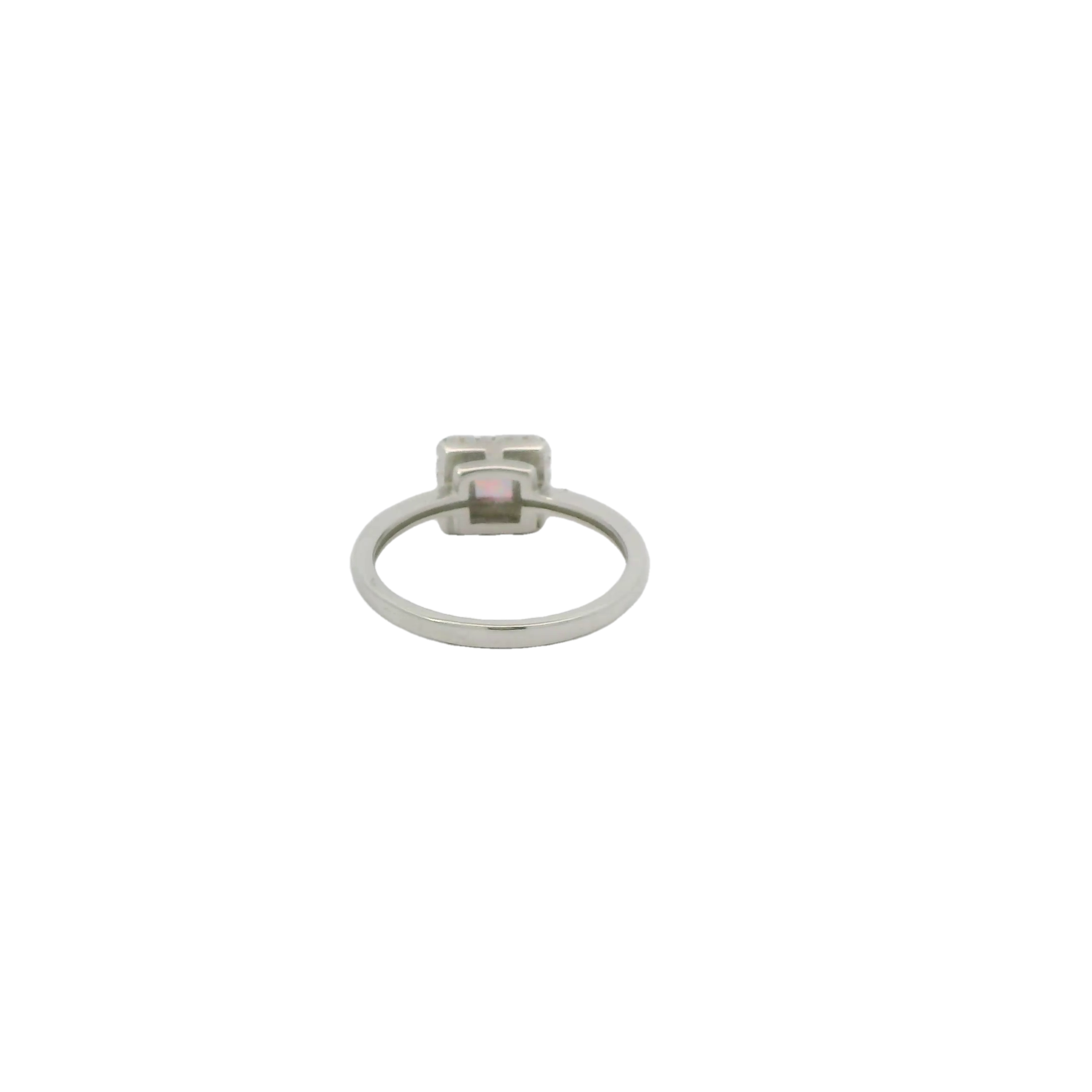 White Lab Opal Sterling Silver Ring