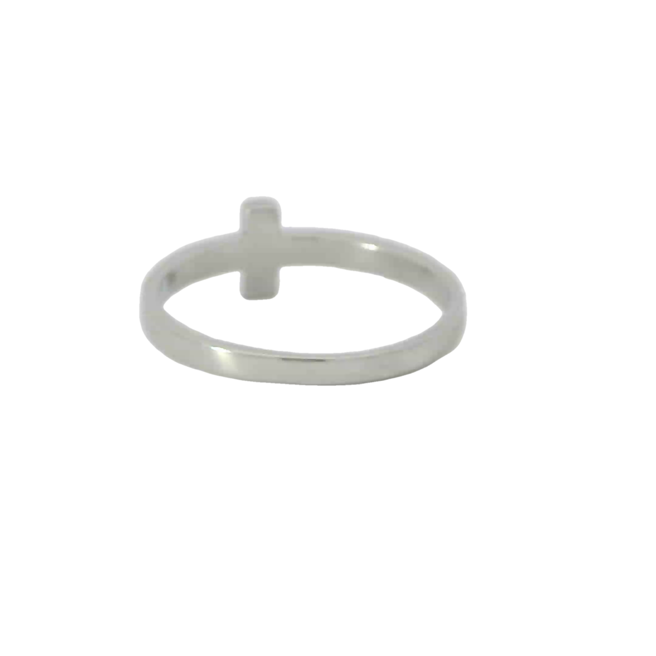 Blue lab opal cross sterling silver ring