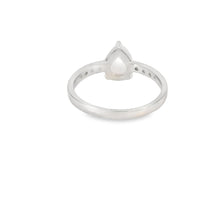 Load image into Gallery viewer, Pear Shape 10x8mm White Lab Opal Sterling Silver Ring