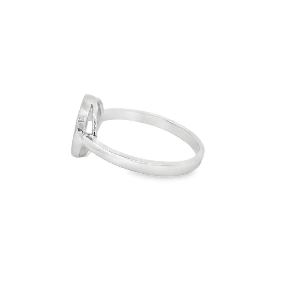 Blue lab opal tree of life sterling silver ring
