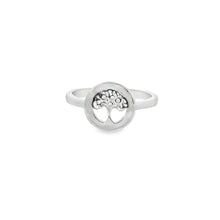 Load image into Gallery viewer, White lab opal tree of life sterling silver ring