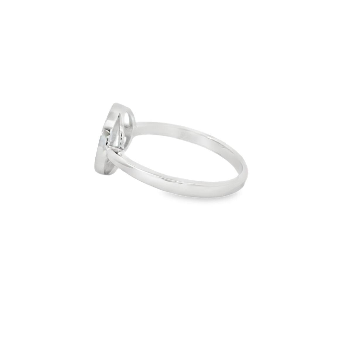 White lab opal tree of life sterling silver ring
