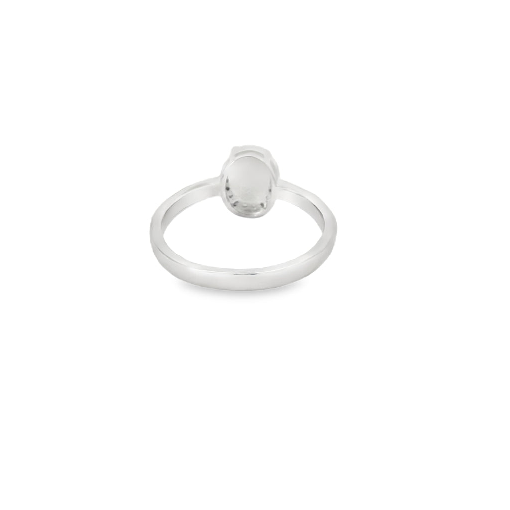 Pear Shape 10x8mm Pink Lab Opal Sterling Silver Ring
