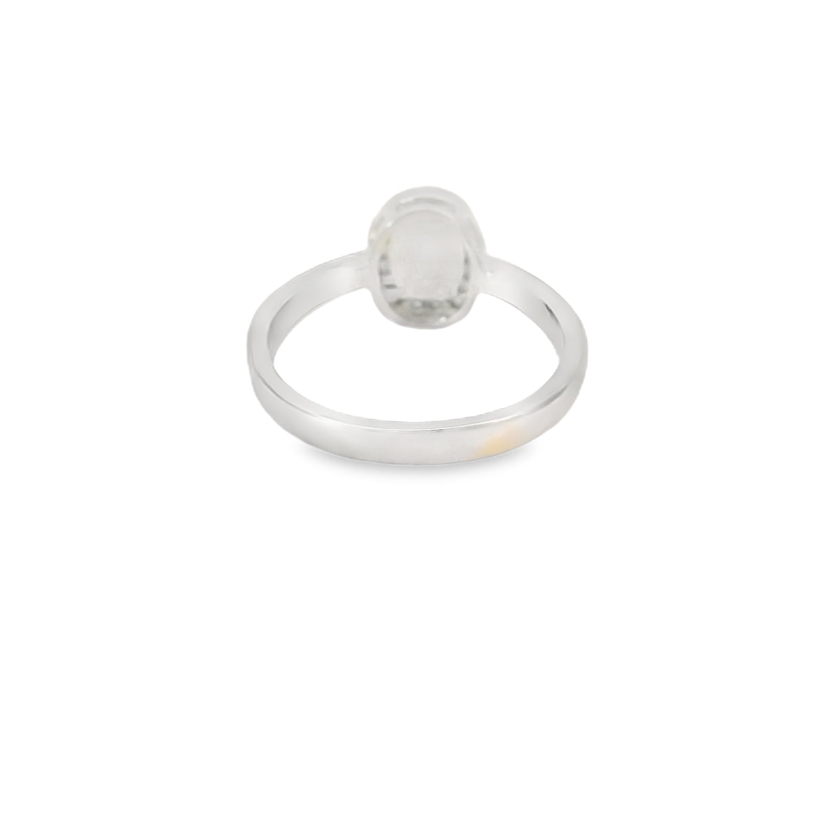 Blue Lab Opal Oval 7x5mm Cubic Zirconia Sterling Silver Ring