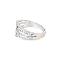 Two blue triangle lab opal sterling silver ring