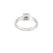 Load image into Gallery viewer, White Lab Opal Purple Cubic Zirconia Ring