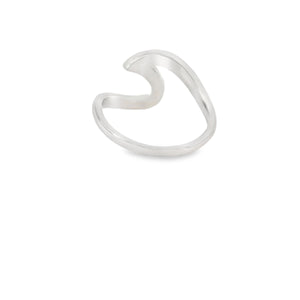 Blue lab opal wave sterling silver ring