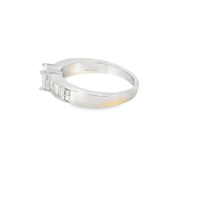 Load image into Gallery viewer, Round White Lab opal Cubic Zirconia Sterling Silver Ring