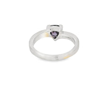 Load image into Gallery viewer, White Lab Opal Purple Cubic Zirconia Sterling Silver Ring