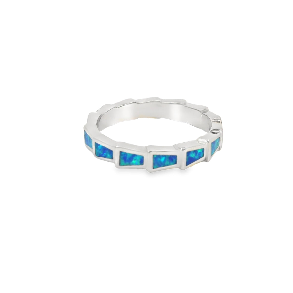 Blue Lab Opal Sterling Silver Ring
