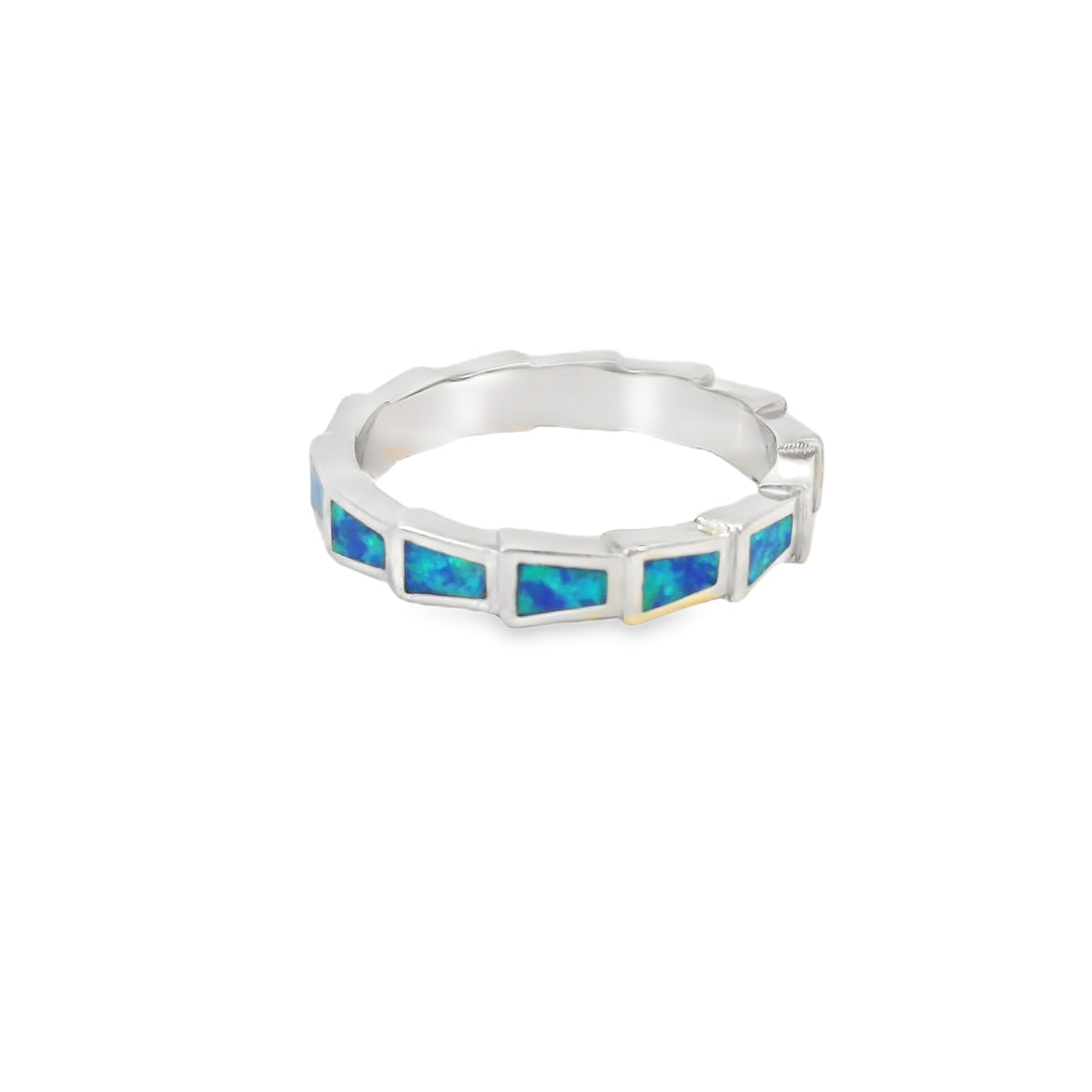 Blue Lab Opal Sterling Silver Ring
