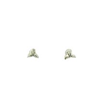 Load image into Gallery viewer, TINY WHALE TAIL STRELING SILVER EARRINGS