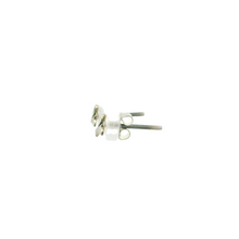 Load image into Gallery viewer, TINY WHALE TAIL STRELING SILVER EARRINGS