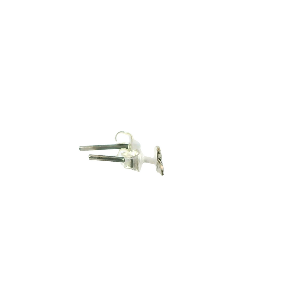 TINY WHALE TAIL STRELING SILVER EARRINGS
