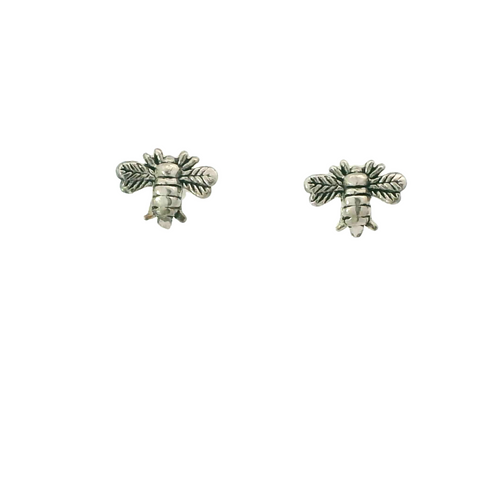 TINY BEE STERLING SILVER EARRINGS