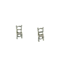 Load image into Gallery viewer, TINY CHAIR STERLING SILVER EARRINGS