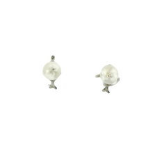 Load image into Gallery viewer, TINY PLANE STERLING SILVER EARRINGS