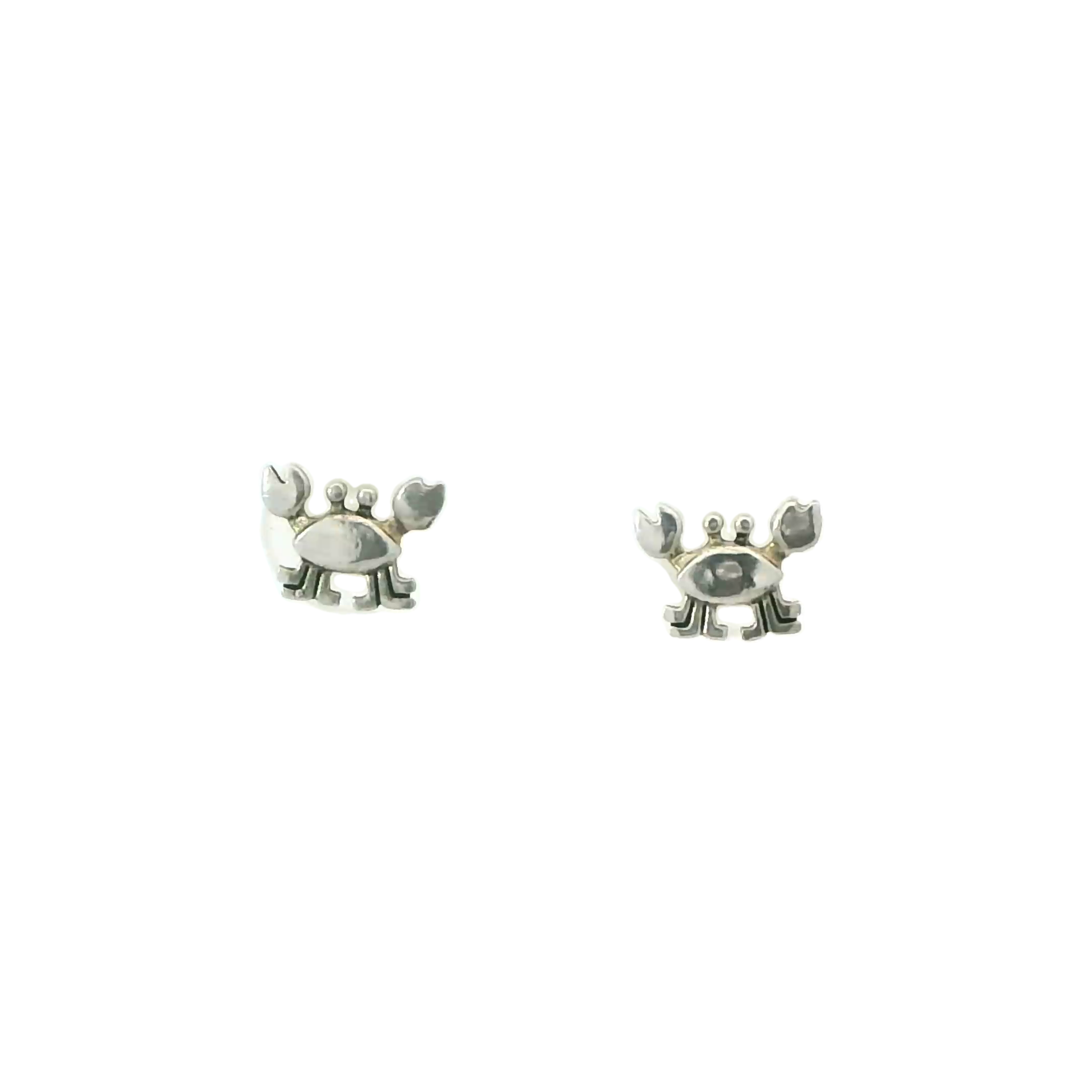 TINY CRAB STERLING SILVER EARRINGS