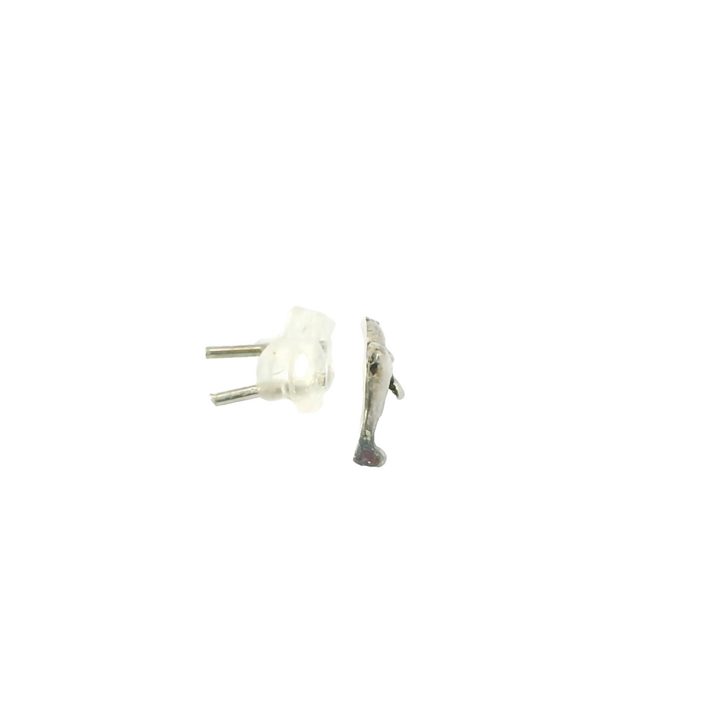 TINY DOLPHIN STERLING SILVER EARRINGS