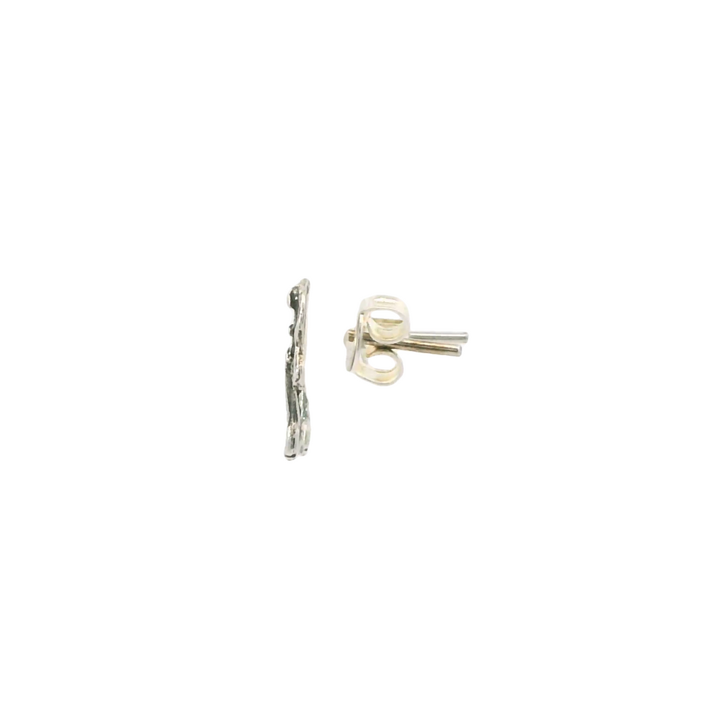 TINY GUITAR STERLING SILVER EARRINGS