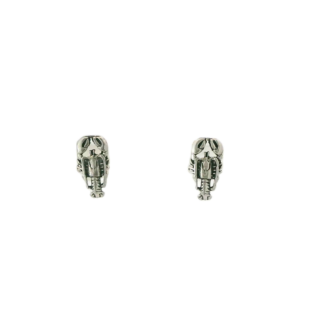 TINY LOBSTER STERLING SILVER EARRINGS