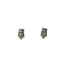 Load image into Gallery viewer, TINY OWL STERLING SILVER EARRINGS