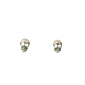 TINY SKULL STERLING SILVER EARRINGS