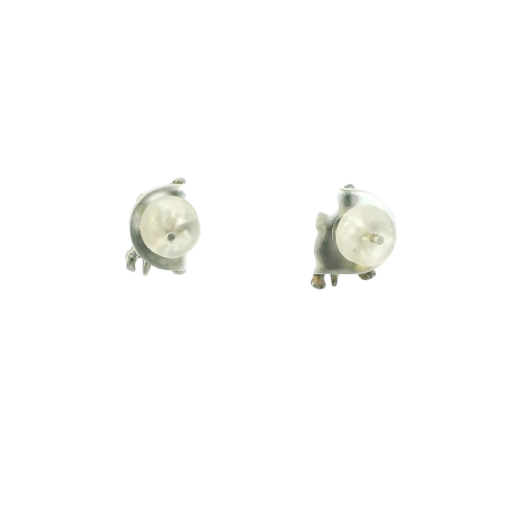 TINY TURTLE STERLING SILVER EARRINGS