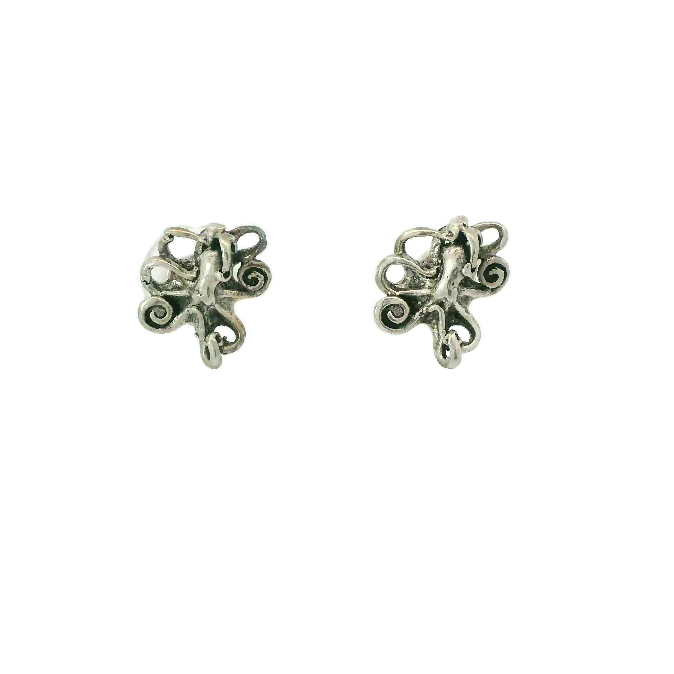 OCTOPUS STERLING SILVER EARRINGS