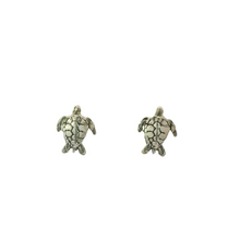 Load image into Gallery viewer, TINY TURTLE STERLING SILVER EARRINGS