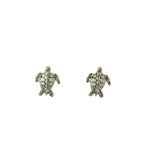 TINY TURTLE STERLING SILVER EARRINGS