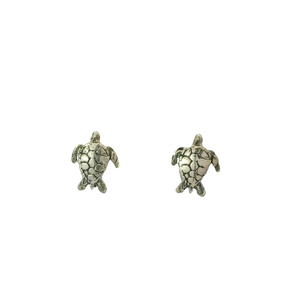 TINY TURTLE STERLING SILVER EARRINGS