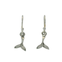 Load image into Gallery viewer, WHALE TAIL STERLING SILVER EARRINGS