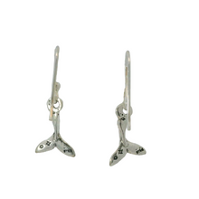 Load image into Gallery viewer, WHALE TAIL STERLING SILVER EARRINGS