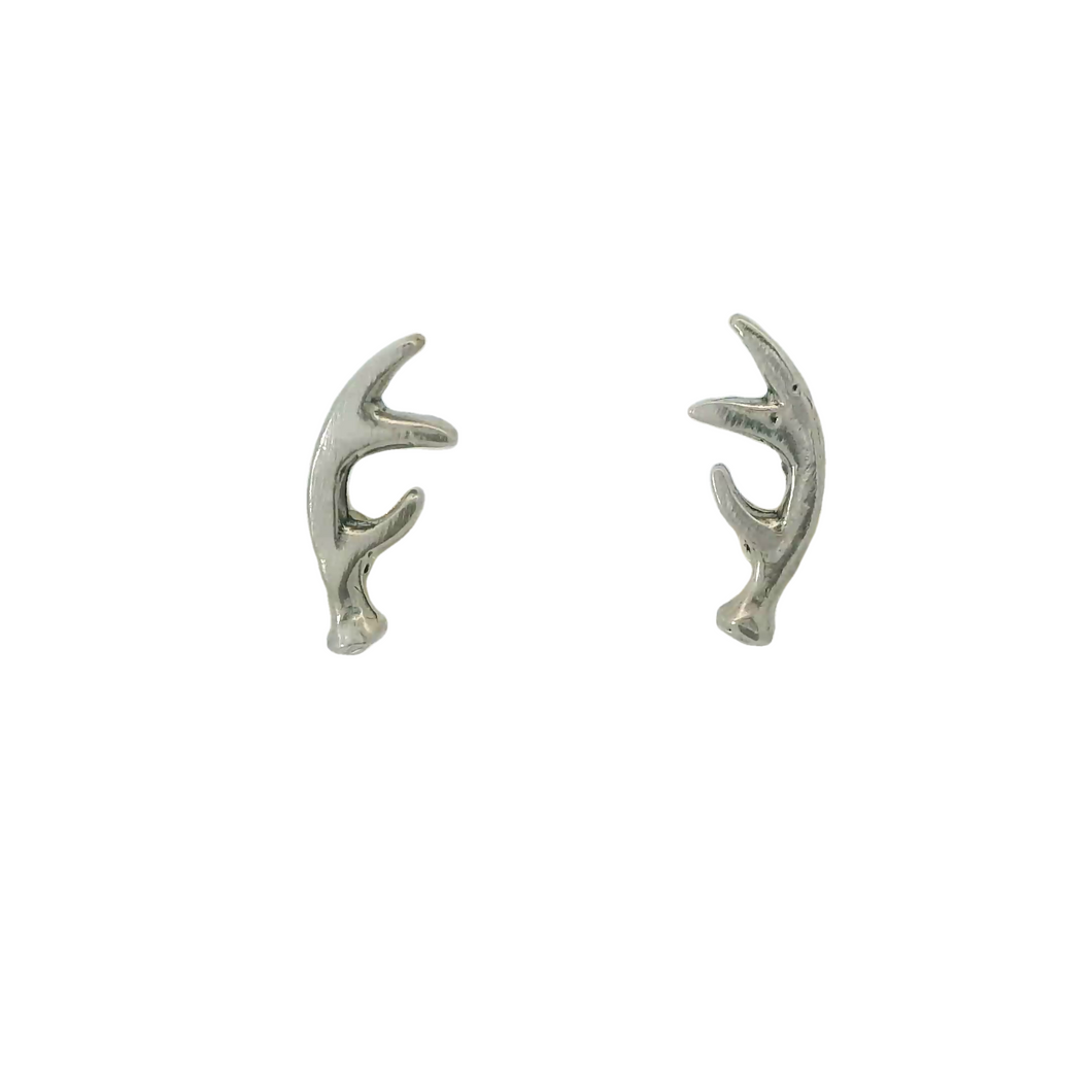 DEER ANTLERS STERLING SILVER EARRINGS