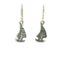 Load image into Gallery viewer, SAIL BOAT STERLING SILVER EARRINGS