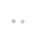 STERLING SILVER PEARL EARRINGS (ROUND)