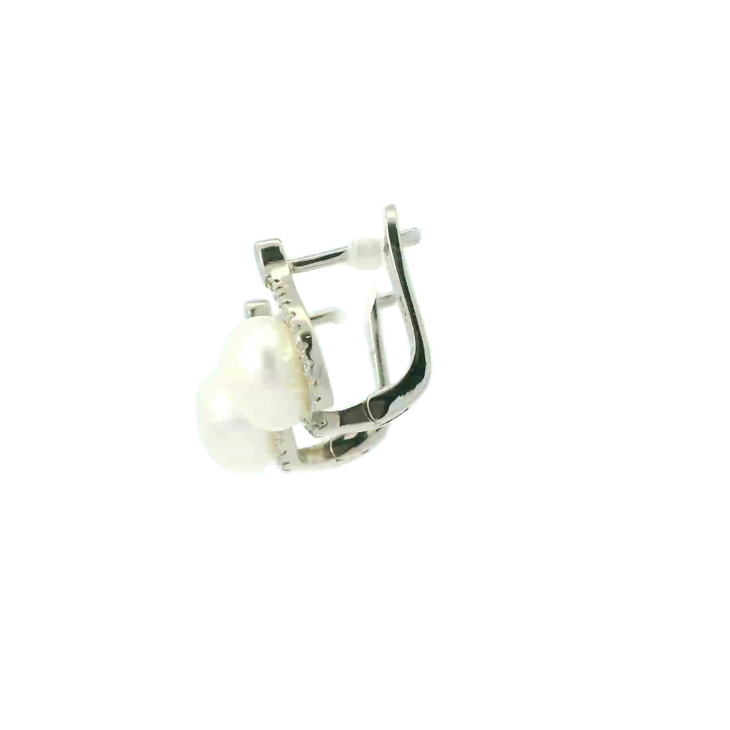 STERLING SILVER PEARL EARRINGS