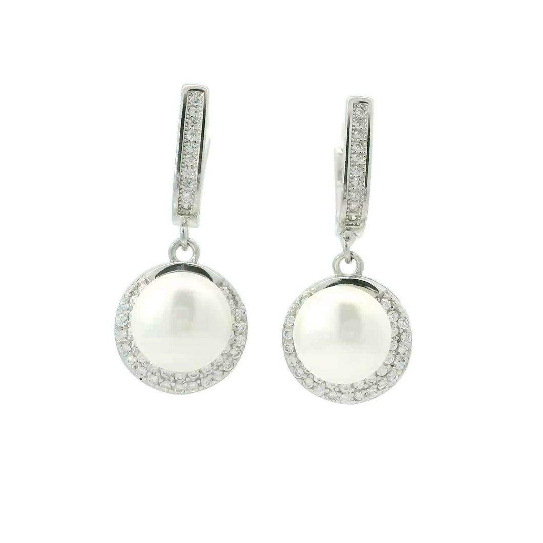 STERLING SILVER PEARL EARRINGS