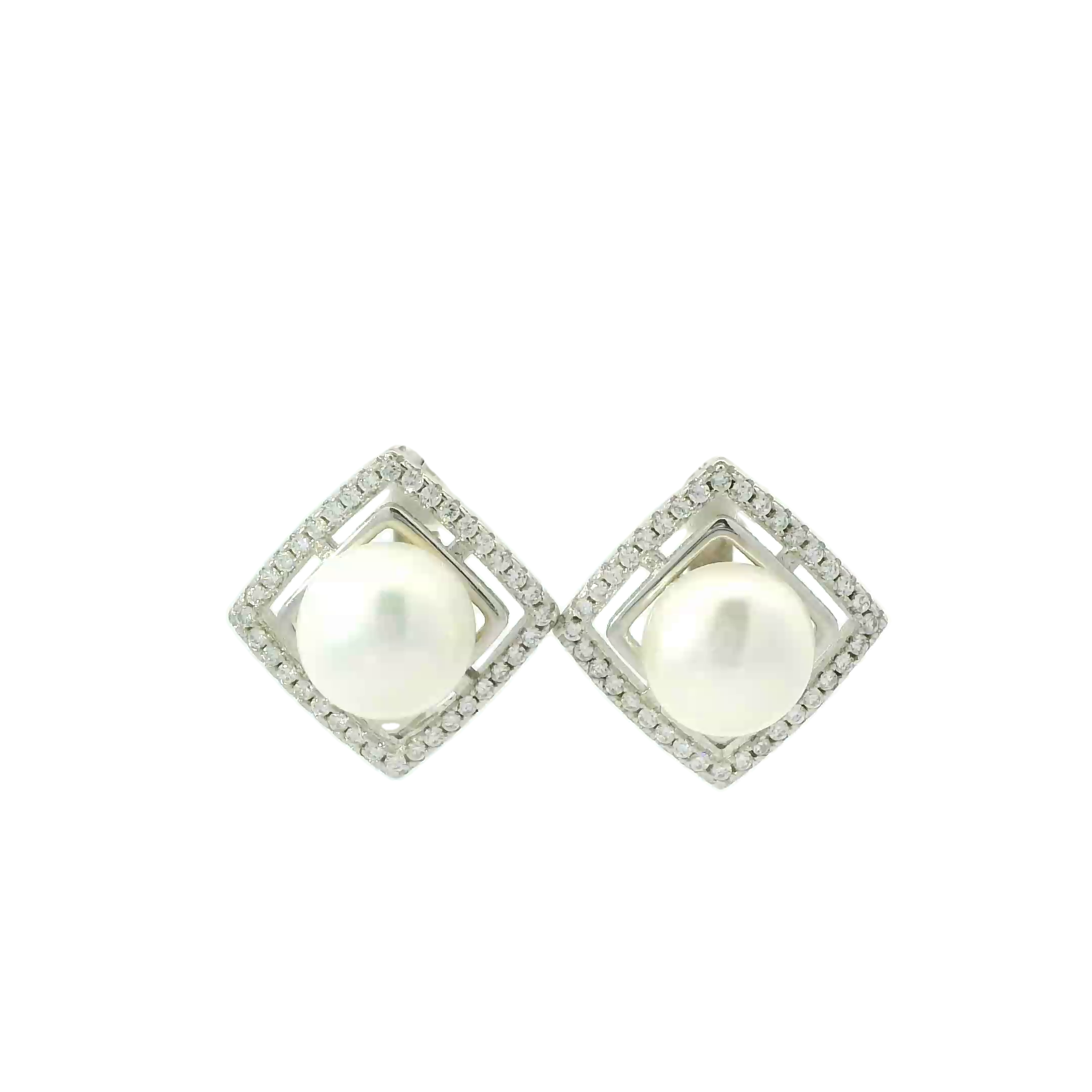 PEARL STERLING SILVER EARRINGS