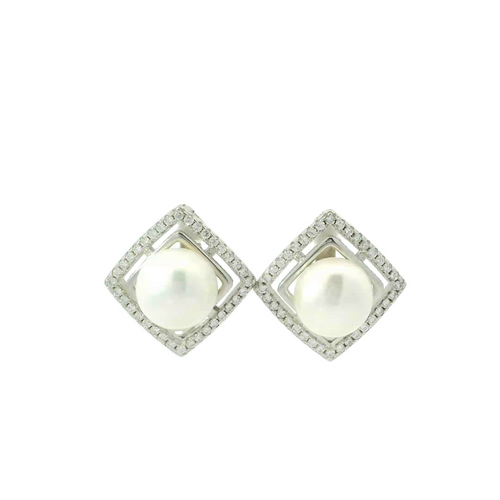 PEARL STERLING SILVER EARRINGS