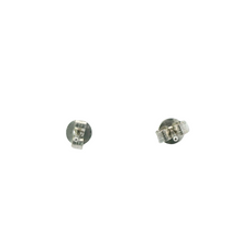 Load image into Gallery viewer, WHITE CUBIC ZIRCONIA STERLING SILVER EARRINGS (ROUND)