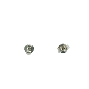 WHITE CUBIC ZIRCONIA STERLING SILVER EARRINGS (ROUND)