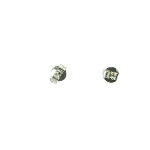 WHITE CUBIC ZIRCONIA STERLING SILVER EARRINGS (ROUND)