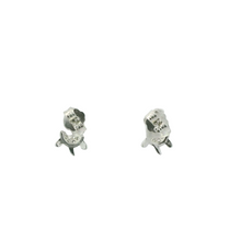 Load image into Gallery viewer, WHITE CUBIC ZIRCONIA STERLING SILVER EARRINGS (TURTLE)