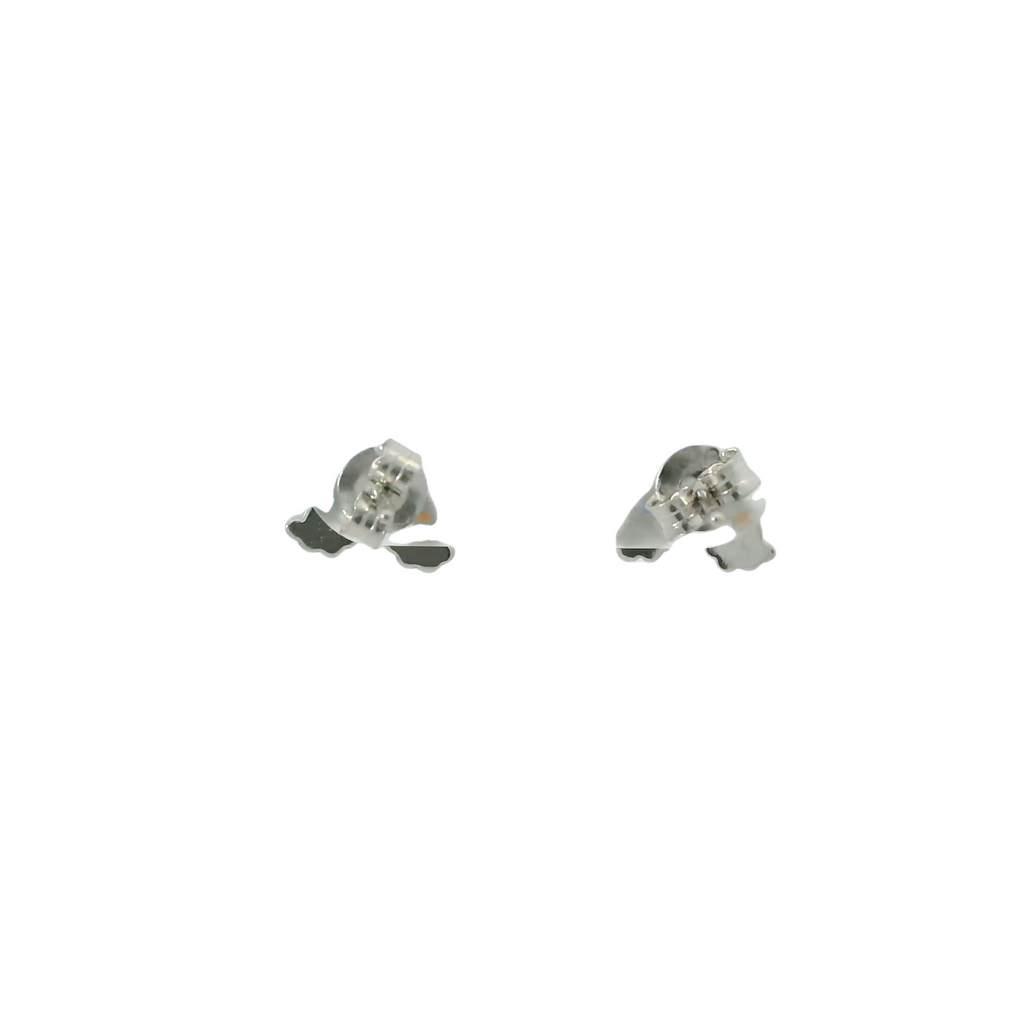 CUBIC ZIRCONIA STERLING SILVER EARRINGS (RAINBOW)
