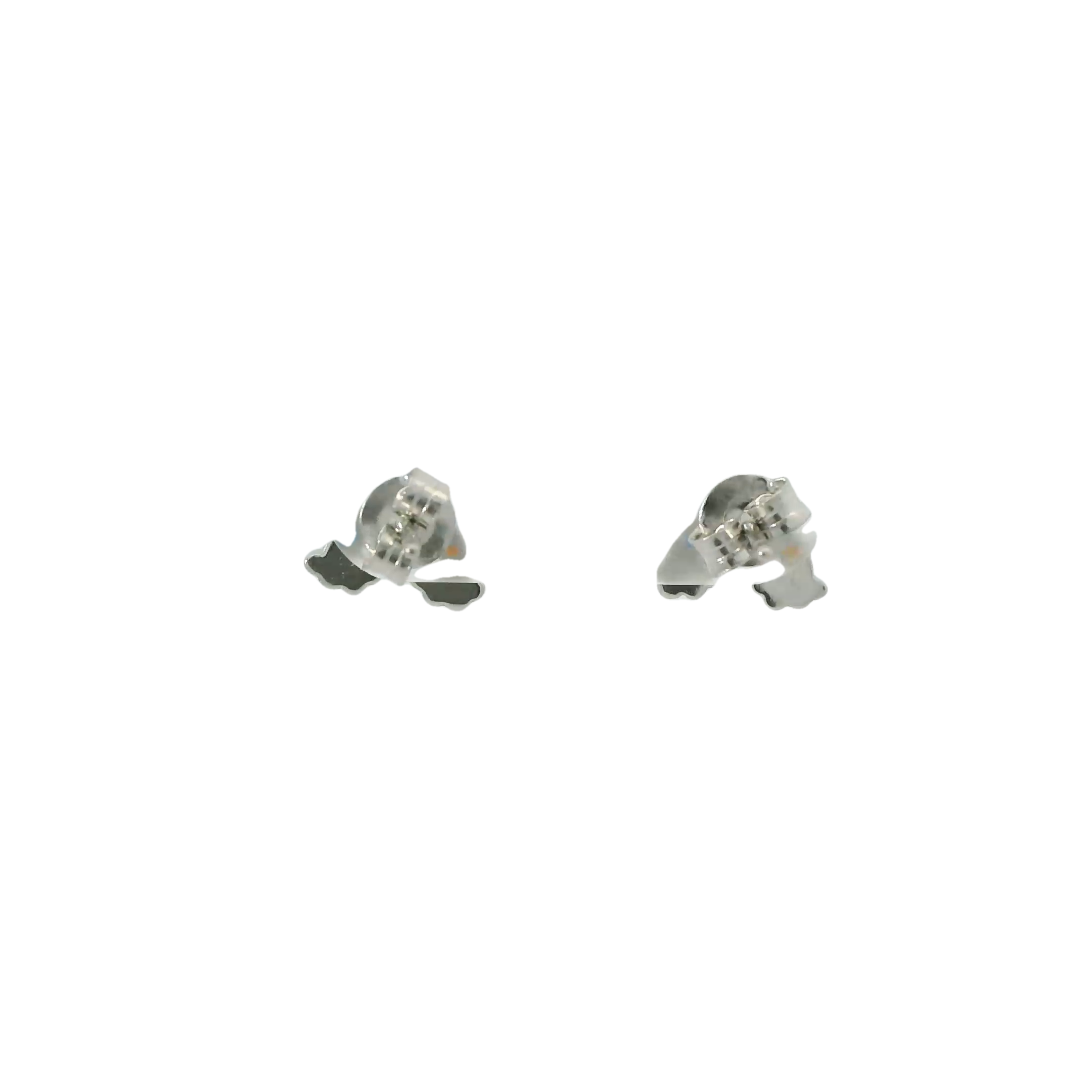 CUBIC ZIRCONIA STERLING SILVER EARRINGS (RAINBOW)