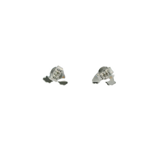 CUBIC ZIRCONIA STERLING SILVER EARRINGS (RAINBOW)