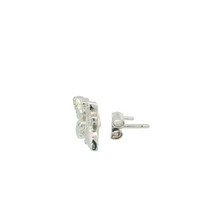 Load image into Gallery viewer, WHITE CUBIC ZIRCONIA STERLING SILVER EARRINGS (BEE)