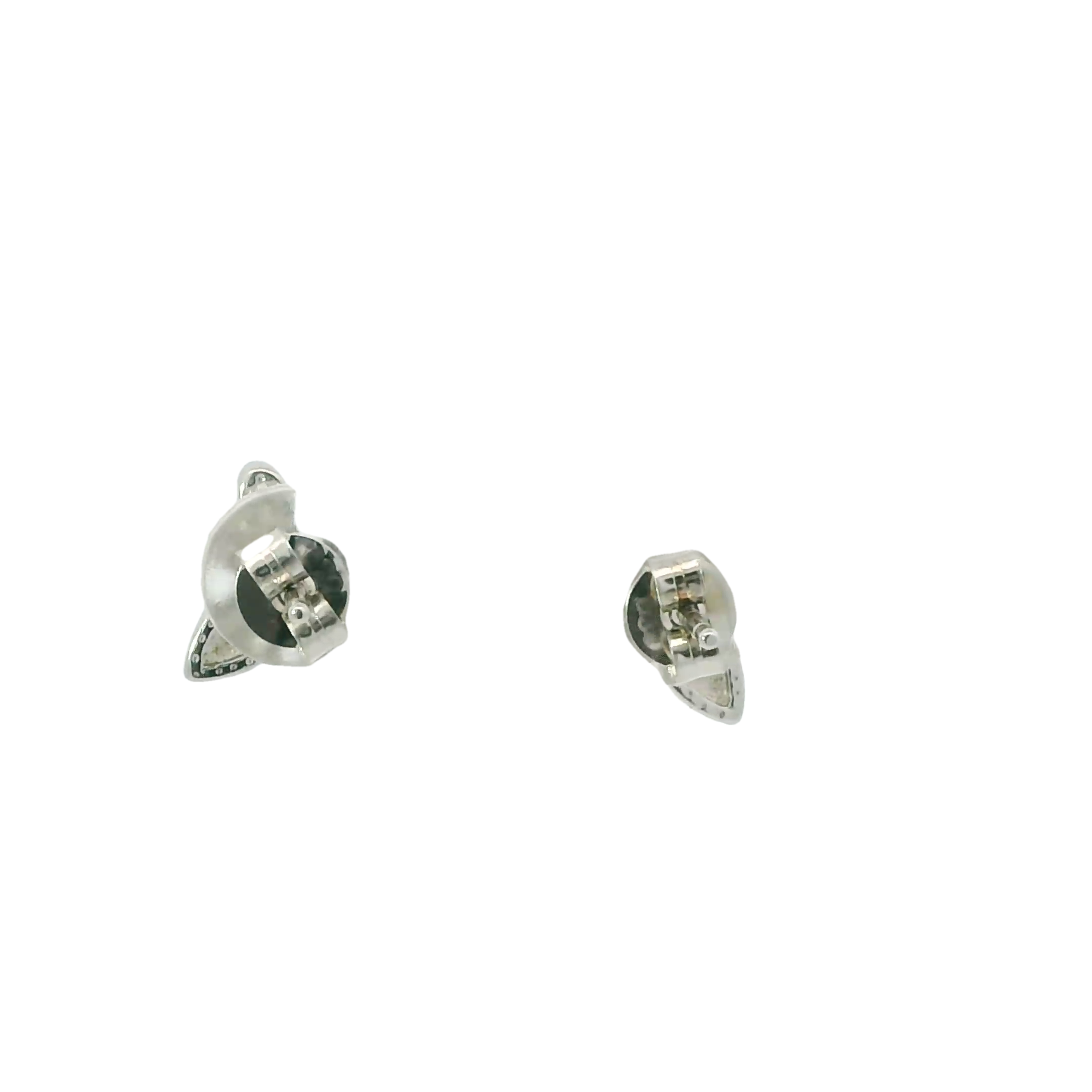 WHITE CUBIC ZIRCONIA STERLING SILVER EARRINGS (BEE)